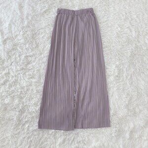 Ingni Gaucho Pants Pleated Pants Purple Relaxed Dull
